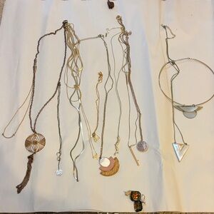 Elegant Gold and Silver Necklace Set